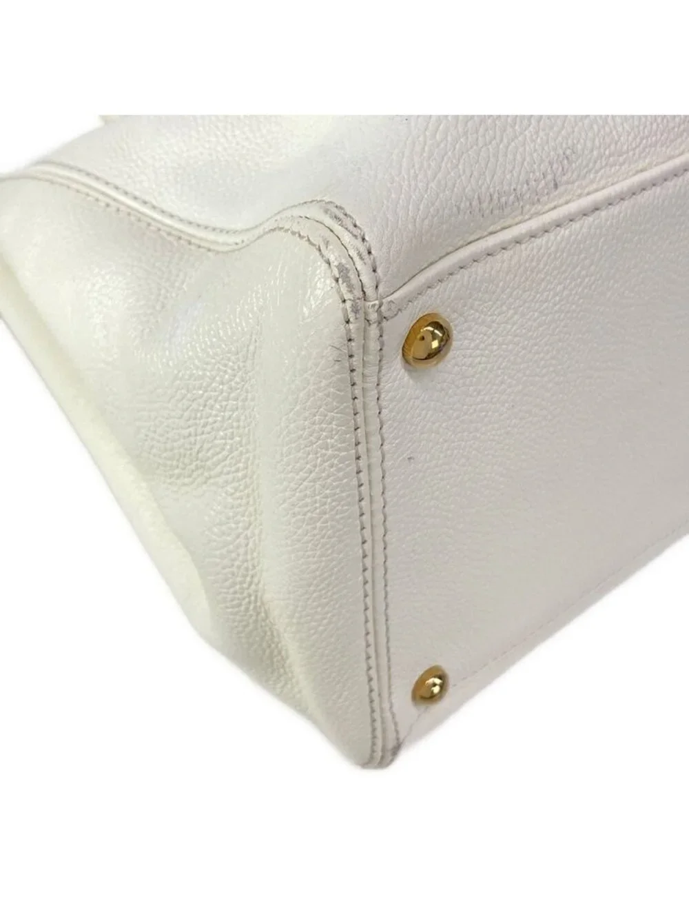 Chanel Tote Executive Line Ivory Gold Leather